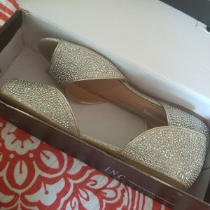 I.N.C Embellished Peep Toe Flats